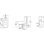 Roca The Gap 連體座廁淨廁身 A349477000 (不包含風琴喉)